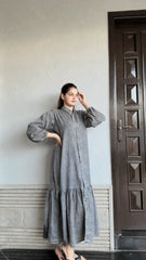 Khadija Denim midi Abaya