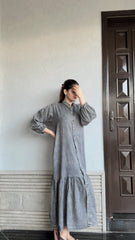 Khadija Denim midi Abaya