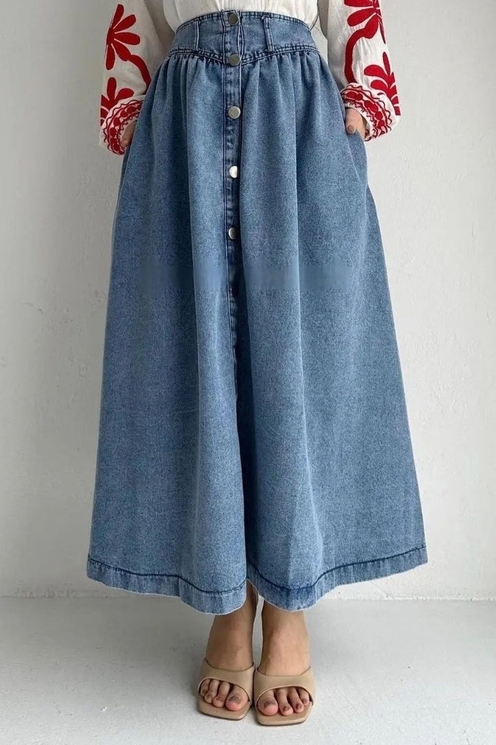 Denim Daisy Skirt