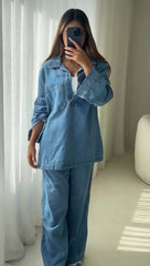 BUTTON DOWN DENIM SET