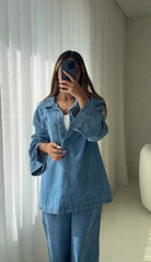 BUTTON DOWN DENIM SET