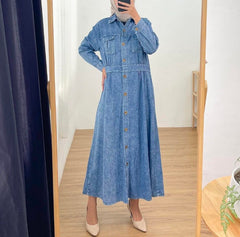 Raissa  denim abaya