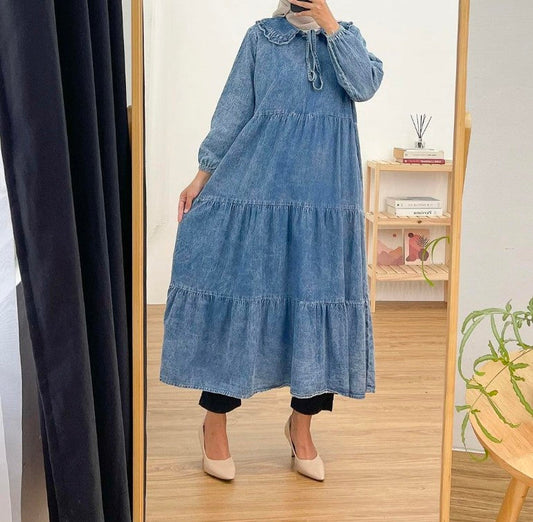 Amaya denim midi