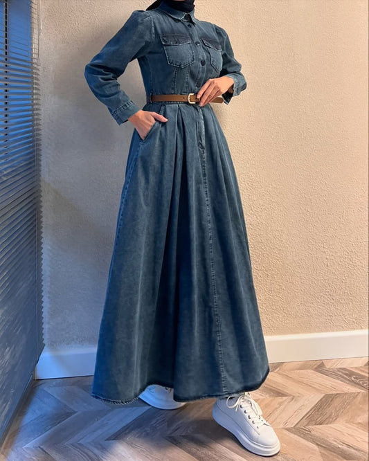 Denim Luxe Abaya