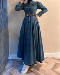 Denim Luxe Abaya