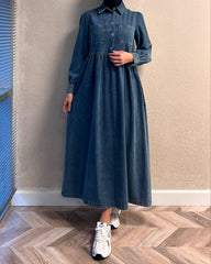 Chic Indigo Abaya