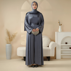 Premium Satin Modest Abaya Set