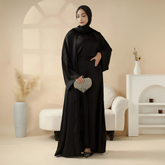 Premium Satin Modest Abaya Set