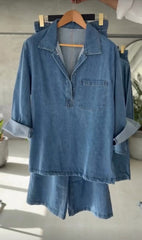 BUTTON DOWN DENIM SET