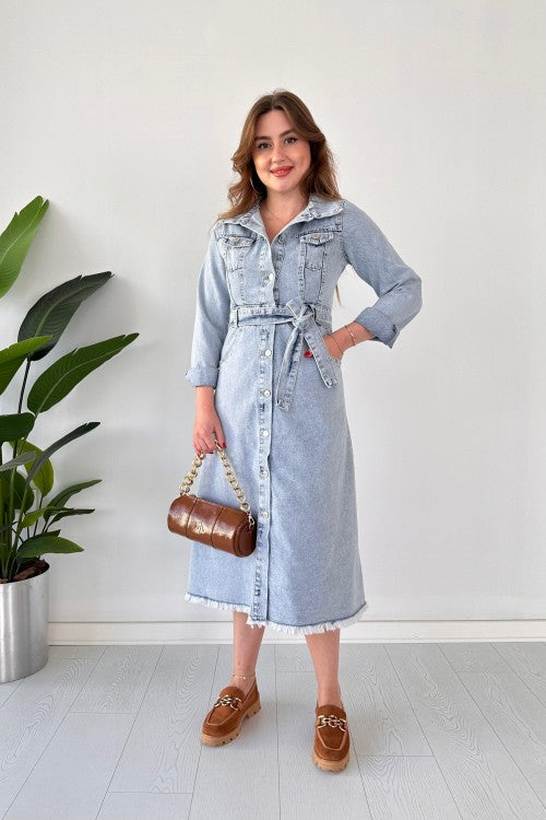 TEKKY DENIM MIDI