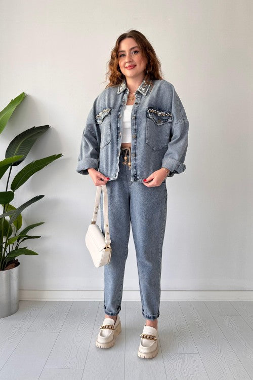 STONED DENIM SET