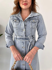 TEKKY DENIM MIDI